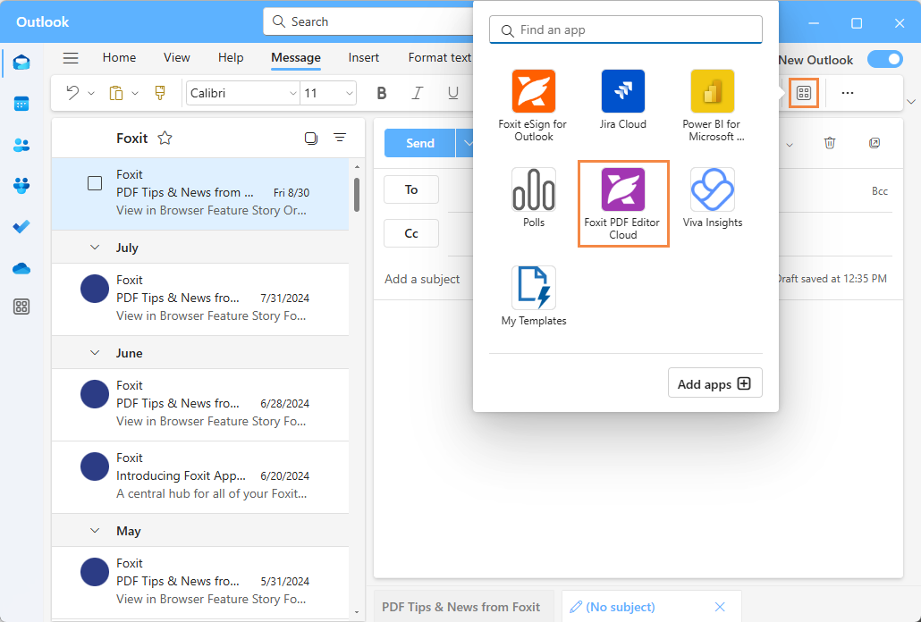 FOXIT PDF PREVIEWER FOR OUTLOOK visual data 6
