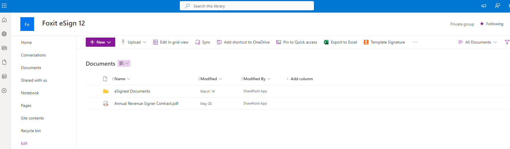 How to use Foxit eSign in SharePoint