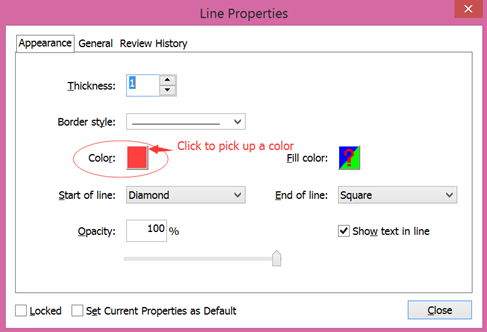 How to change a line color?