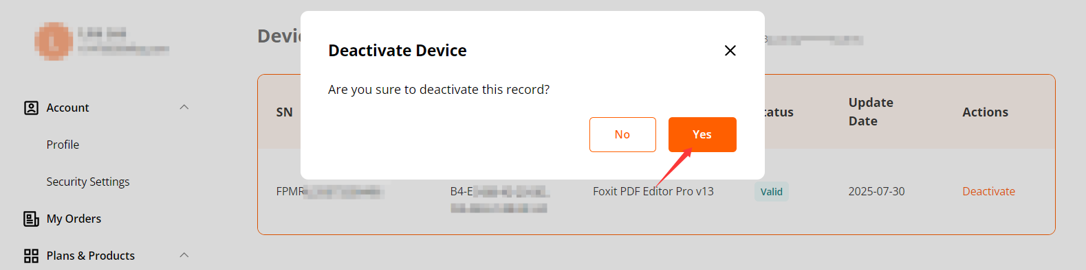 Activation or deactivation failed. Error code: ERR202
