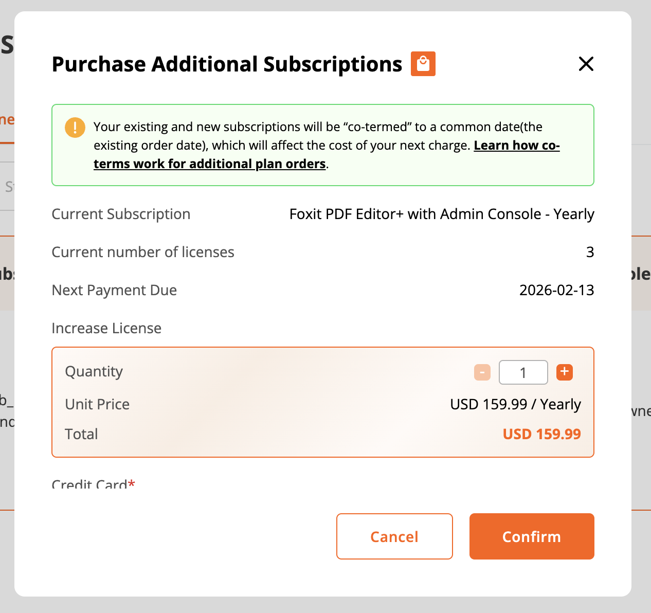 How to purchase additional subscription?