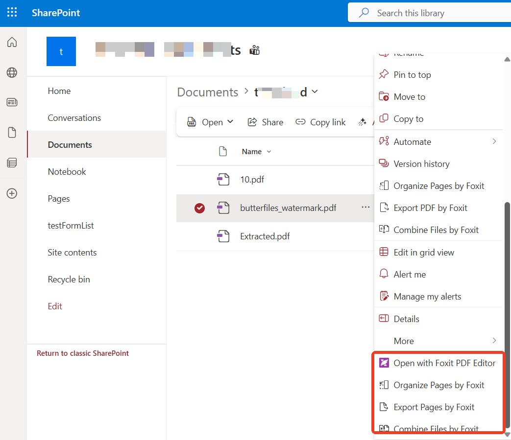 How to Integrate Foxit PDF Editor Cloud with SharePoint